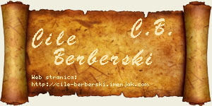 Ćile Berberski vizit kartica